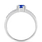 Anillo de Plata con Zafiro Azul Australiano y Topacio Blanco