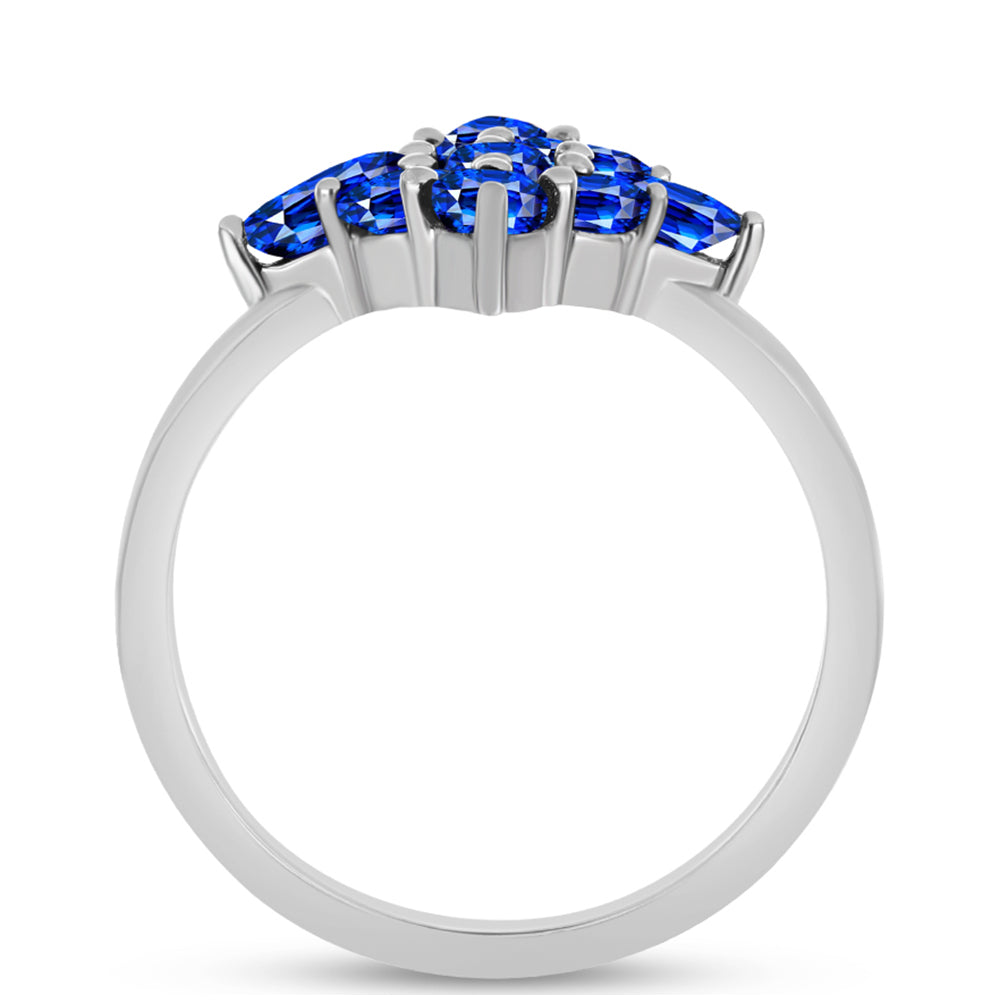Anillo de Plata con Zafiro Azul Australiano 6 
