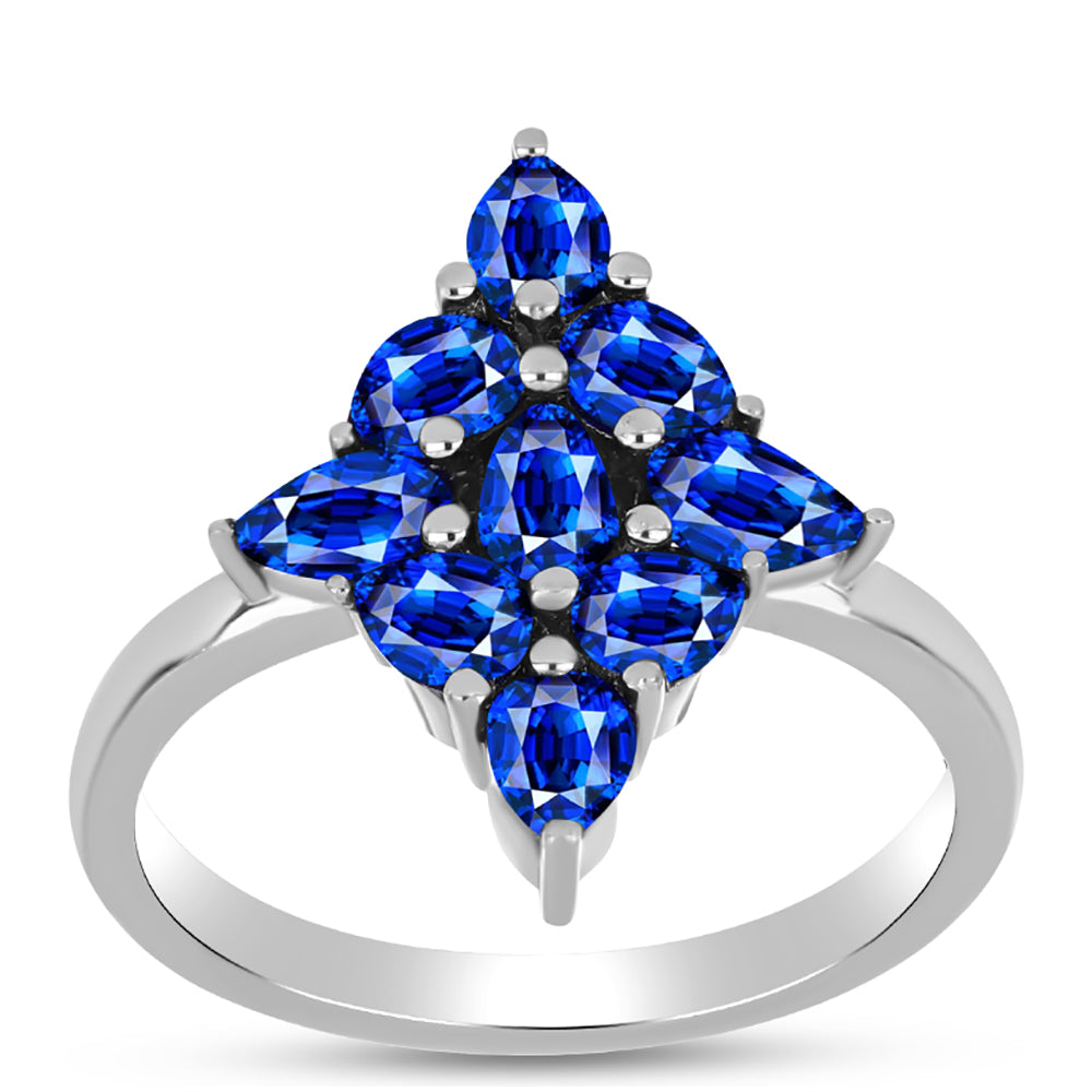 Anillo de Plata con Zafiro Azul Australiano 7 
