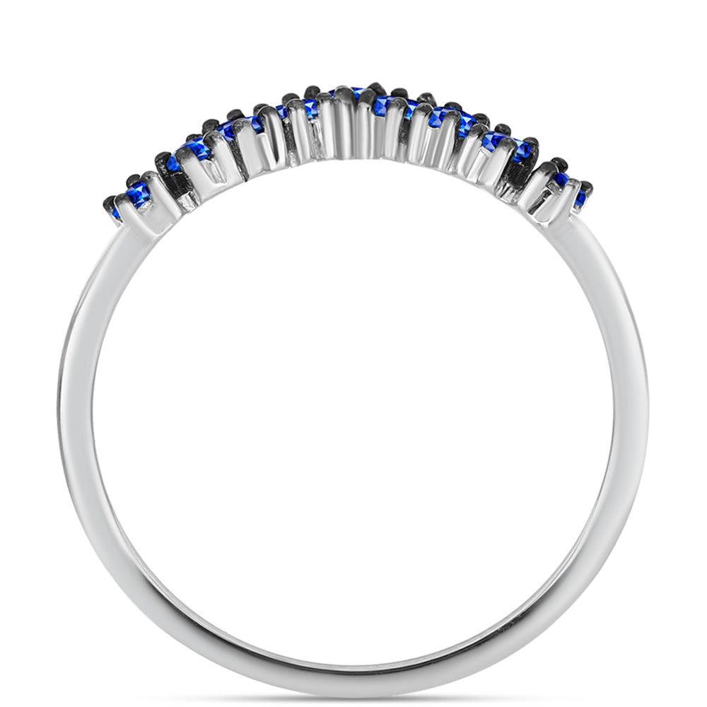 Anillo de Plata con Zafiro Azul Australiano 2 