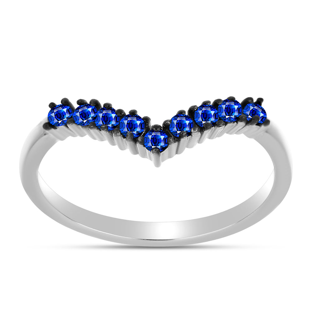 Anillo de Plata con Zafiro Azul Australiano
