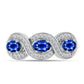 Anillo de Plata con Zafiro Azul Australiano y Topacio Blanco
