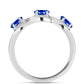 Anillo de Plata con Zafiro Azul Australiano y Topacio Blanco