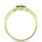Anillo de Plata Bañada en Oro con Ágata Verde