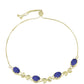 Pulsera de Plata Bañada en Oro con Drusa Purpura