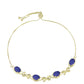 Pulsera de Plata Bañada en Oro con Drusa Purpura