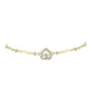 Pulsera de Plata Bañada en Oro con Diamante blanco y Topacio Blanco
