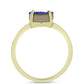 Anillo de Plata Bañada en Oro con Drusa Purpura