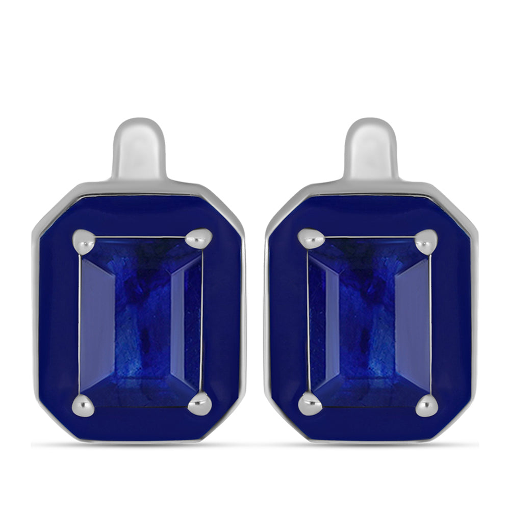 Pendientes de Plata con Zafiro Azul Australiano