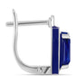 Pendientes de Plata con Zafiro Azul Australiano