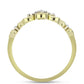 Anillo de Plata Bañada en Oro con Diamante blanco