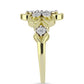 Anillo de Plata Bañada en Oro con Diamante blanco