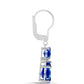 Pendientes de Plata con Zafiro Azul Australiano