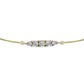 Pulsera de Plata Bañada en Oro con Diamante blanco
