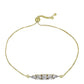 Pulsera de Plata Bañada en Oro con Diamante blanco