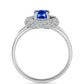 Anillo de Plata con Zafiro Azul Australiano y Topacio Blanco