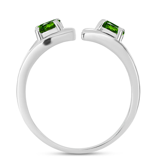 Anillo de Plata con Diópsido de Cromo