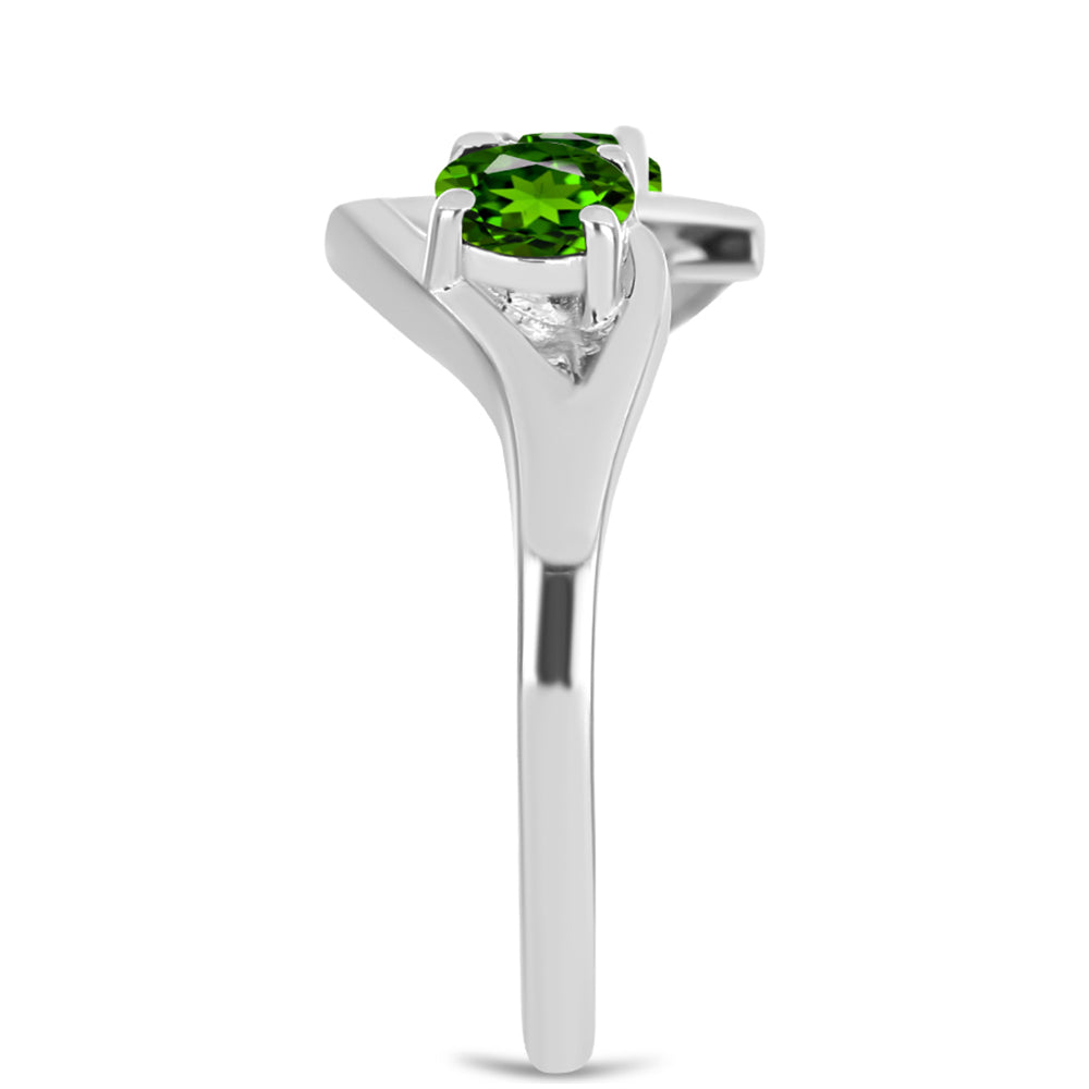 Anillo de Plata con Diópsido de Cromo 4 