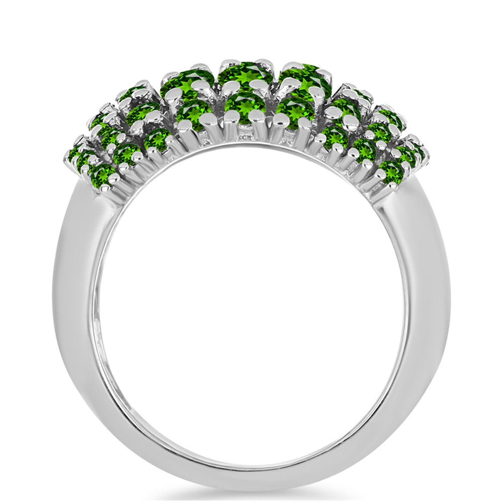 Anillo de Plata con Diópsido de Cromo