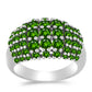 Anillo de Plata con Diópsido de Cromo