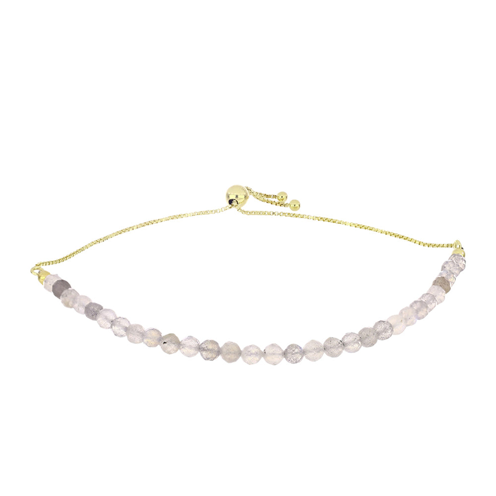 Pulsera de Plata Bañada en Oro con Labradorita 1 