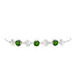 Pulsera de Plata con Diópsido de Cromo