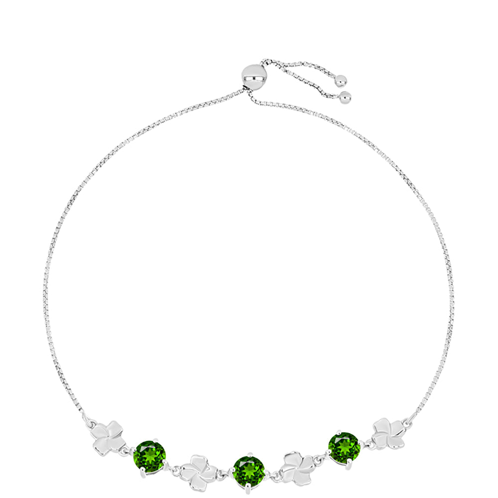 Pulsera de Plata con Diópsido de Cromo 1 