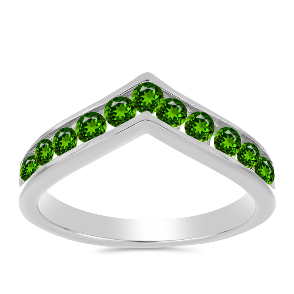 Anillo de Plata con Diópsido de Cromo