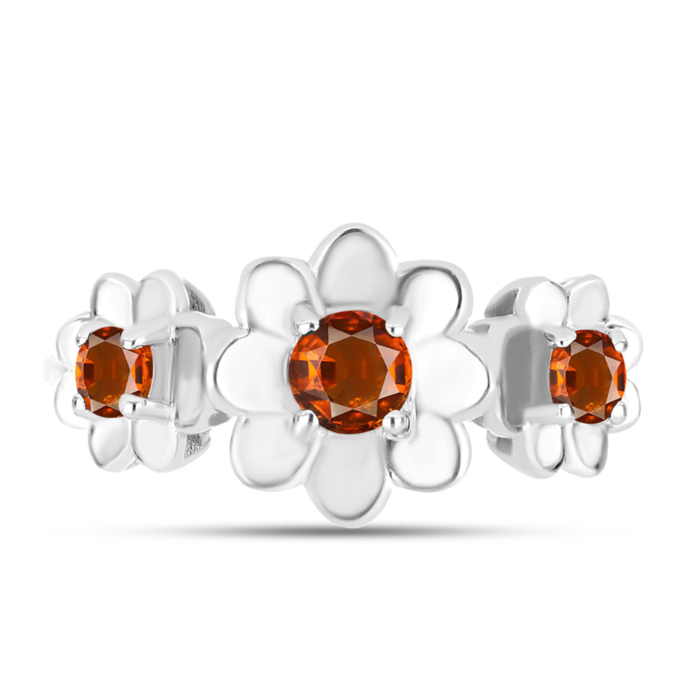 Anillo de Plata con Citrino de Madeira