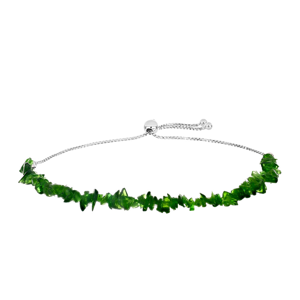 Pulsera de Plata con Diópsido de Cromo 1 
