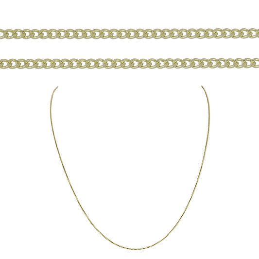 Cadena de Plata Bañada en Oro