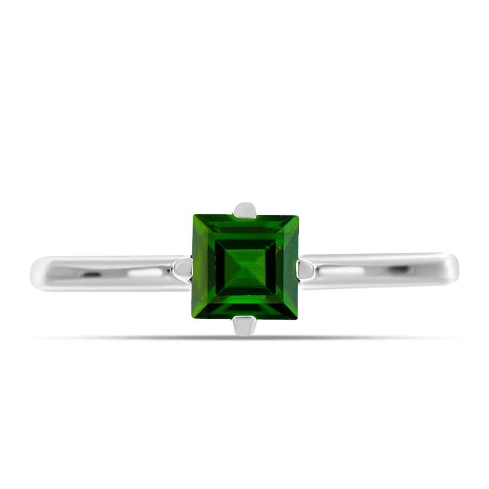 Anillo de Plata con Diópsido de Cromo