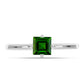 Anillo de Plata con Diópsido de Cromo