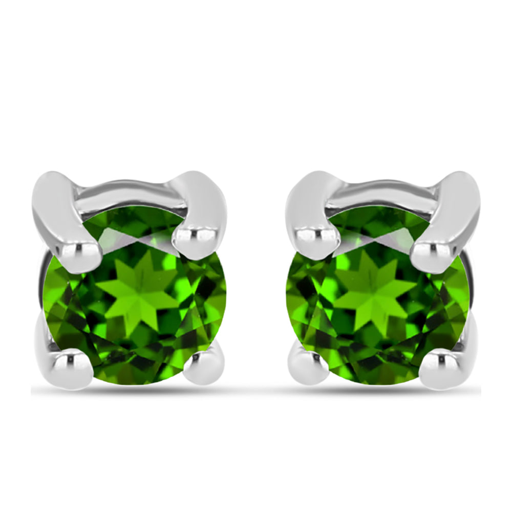 Pendientes de Plata con Diópsido de Cromo 1 