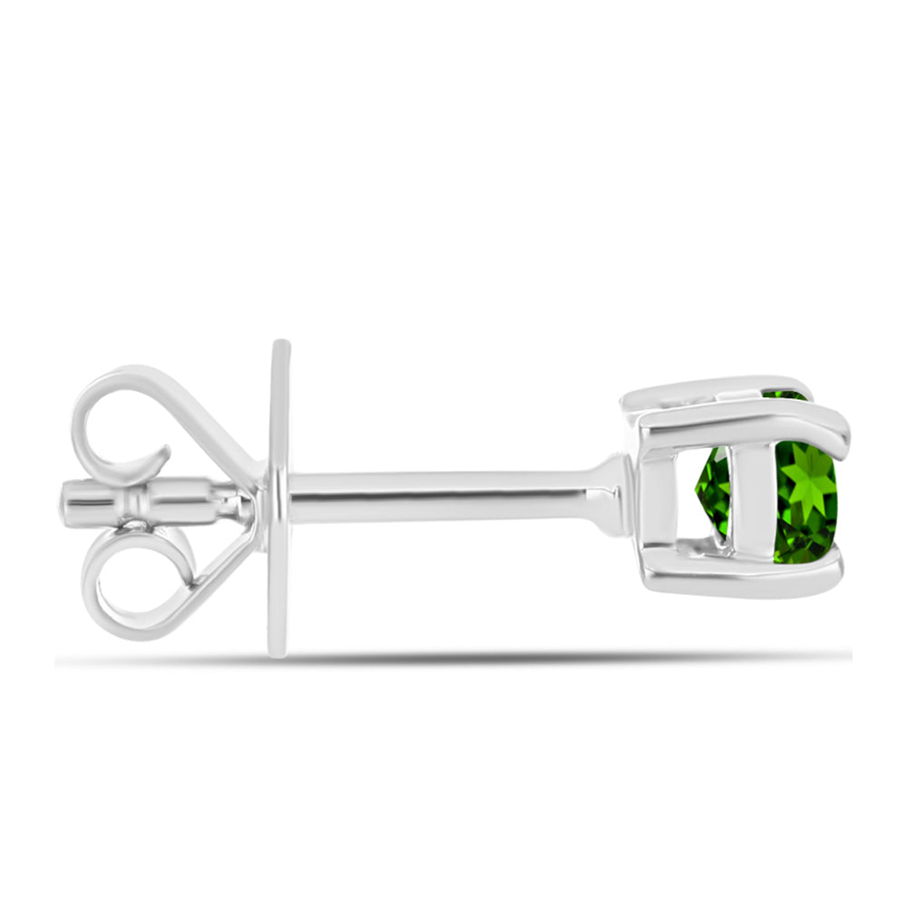 Pendientes de Plata con Diópsido de Cromo 2 