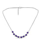 Collar de Plata con Amatista de Marruecos y Topacio Blanco