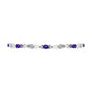 Pulsera de Plata con Amatista de Marruecos y Topacio Blanco