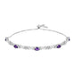 Pulsera de Plata con Amatista de Marruecos y Topacio Blanco