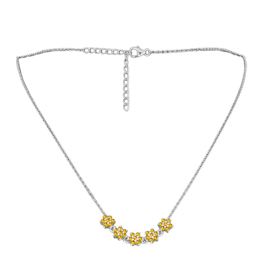 Collar de Plata con Citrino de Río del Oro