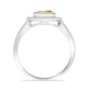 Anillo de Plata con Citrino de Río del Oro y Topacio Blanco