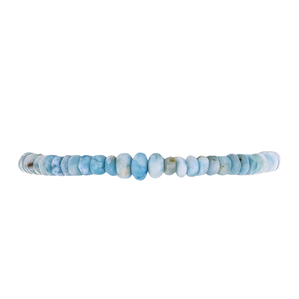 Pulsera de Plata Bañada en Oro con Larimar 3 