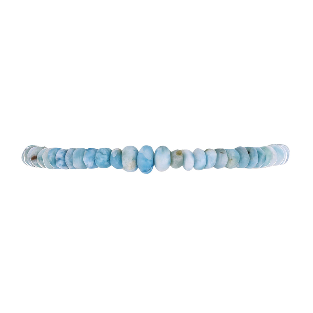 Pulsera de Plata Bañada en Oro con Larimar 2 