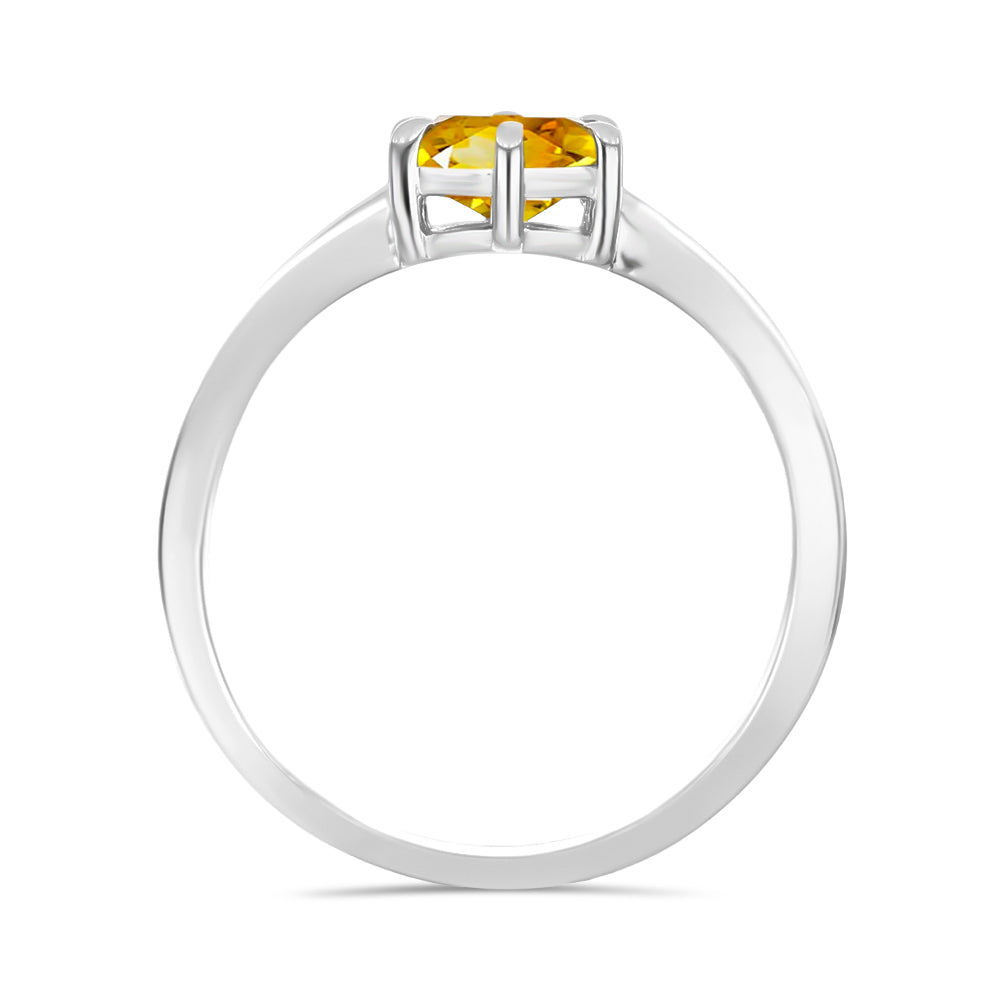 Anillo de Plata con Citrino de Río del Oro 2 