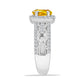 Anillo de Plata con Citrino de Río del Oro y Topacio Blanco