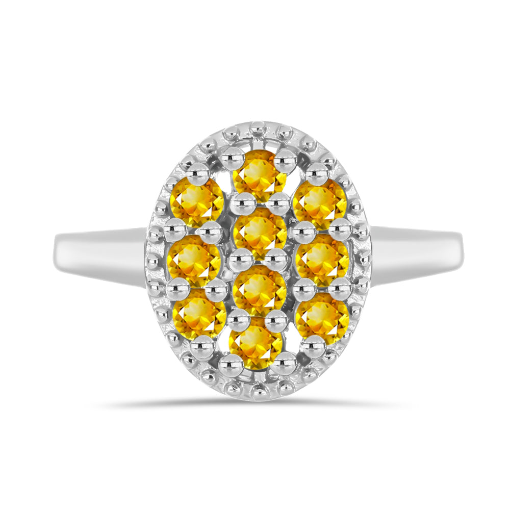 Anillo de Plata con Citrino de Río del Oro 1 