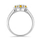 Anillo de Plata con Citrino de Río del Oro