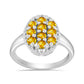 Anillo de Plata con Citrino de Río del Oro