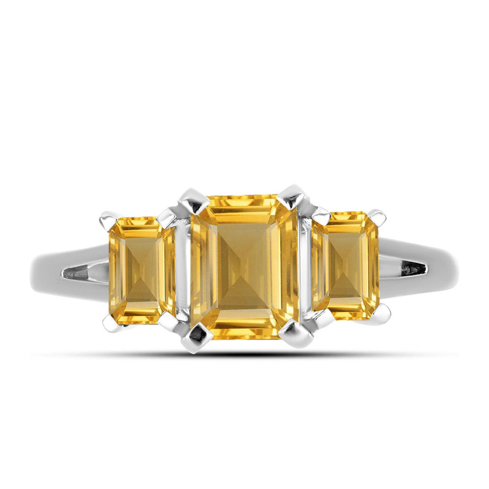 Anillo de Plata con Citrino de Río del Oro 5 