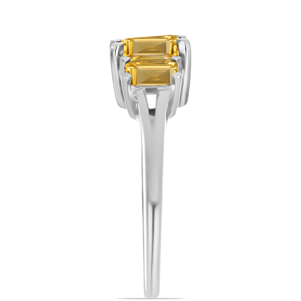 Anillo de Plata con Citrino de Río del Oro