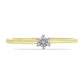 Anillo de Plata Bañada en Oro con Diamante blanco